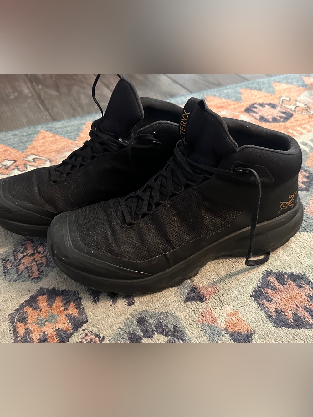 Arc'teryx Men's Black High-Top Trail Sneakers GoreTex